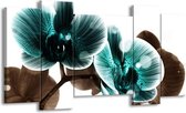 Peinture sur toile Orchidée | Vert blanc | 120x65 5 Liège