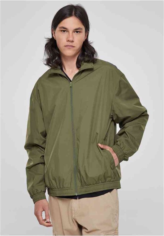 Urban Classics - Wide Trainings jacket - XL - Olijfgroen