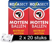 Roxasect Mottenballen - Insectenbestrijding - Motten Bestrijden 2 x 20 stuks