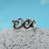 Zilveren ring Wave
