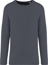 Biologische unisex sweater 'Terry' lange mouwen Washed Slate - M