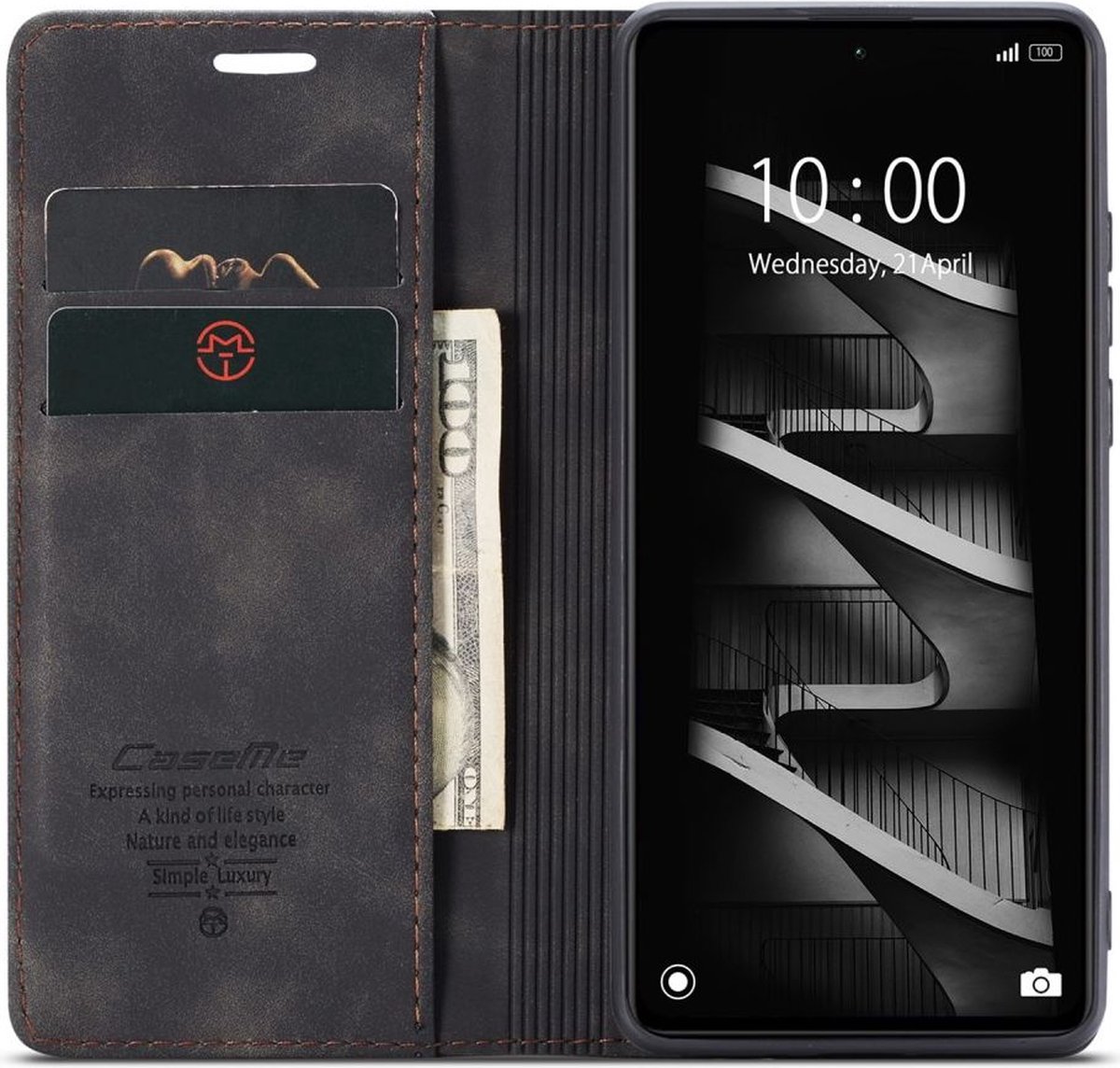 CaseMe 008 Xiaomi Redmi Note 12 Pro 4G Book Case Zwart