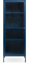Olivine Katja metalen vitrinekast blauw - 58 x 160 cm