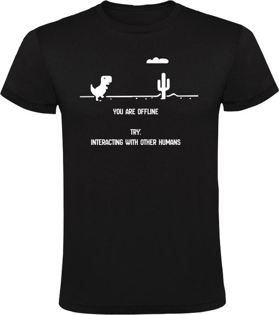 Gamer Heren T-shirt - Grappig Gaming Shirt - IT - Internet Offline - Gamers Cadeau