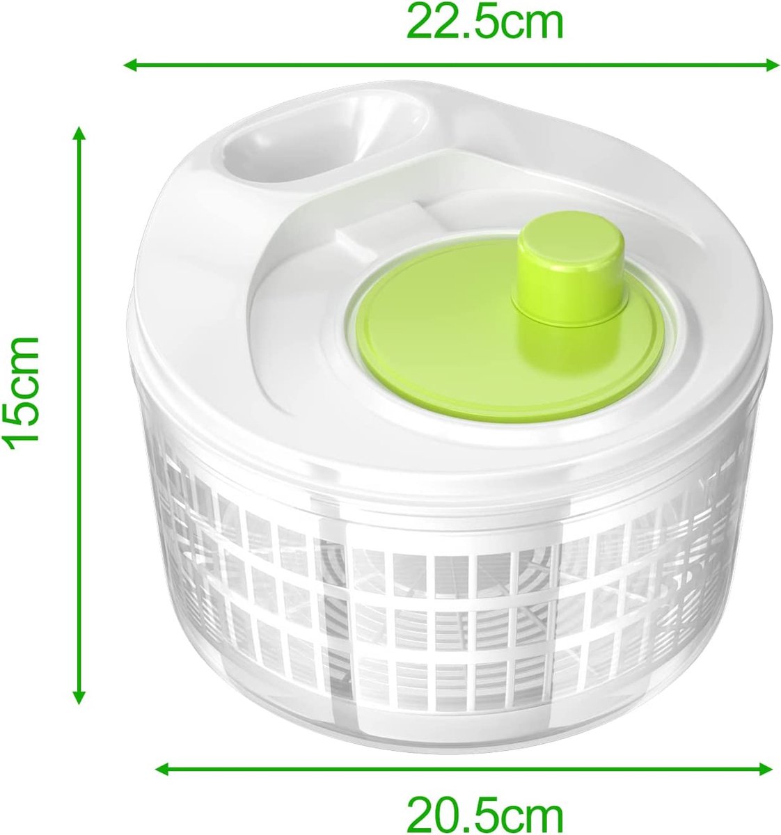 Westmark Slacentrifuge, inhoud: 5 l, ø 26 cm, kunststof, BPA-vrij, Fortuna, kleur: doorzichtig/rood, 243222ER