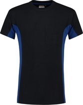 Tricorp bi-color t-shirt - Workwear - 102002 - navy-koningsblauw - maat  XS