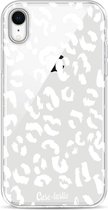 Casetastic Apple iPhone XR Hoesje - Softcover Hoesje met Design - Leopard Print White Print