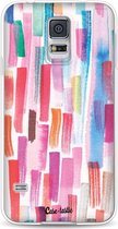 Casetastic Samsung Galaxy S5 / Galaxy S5 Plus / Galaxy S5 Neo Hoesje - Softcover Hoesje met Design - Colorful Strokes Print