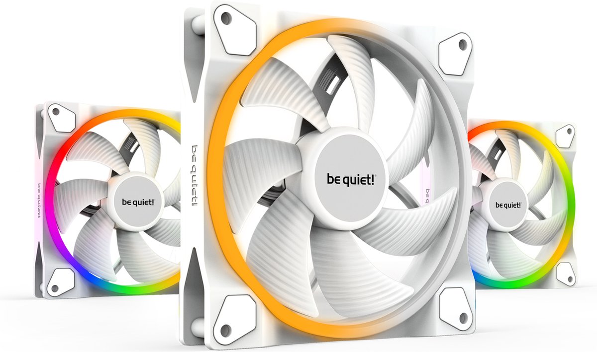 Be quiet! LIGHT WINGS White 140mm PWM Triple-Pack // BL102