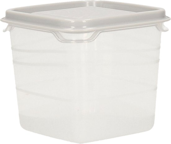 Contenants pour bouillon/frais - 6x - transparent/gris - plastique - 0 litre