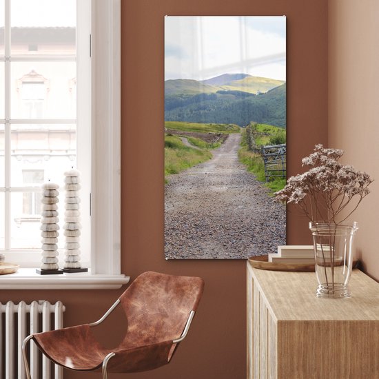 MuchoWow® Peinture sur verre - Route de campagne vers Ben Nevis en Écosse - 60x120 cm - Peintures sur verre acrylique - Photo sur Glas