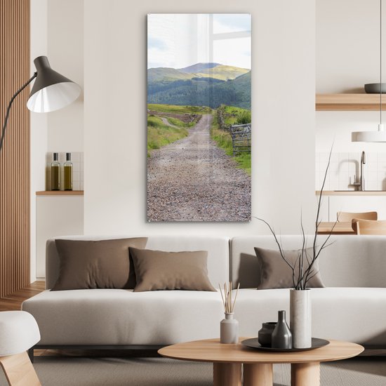 MuchoWow® Peinture sur verre - Route de campagne vers Ben Nevis en Écosse - 60x120 cm - Peintures sur verre acrylique - Photo sur Glas