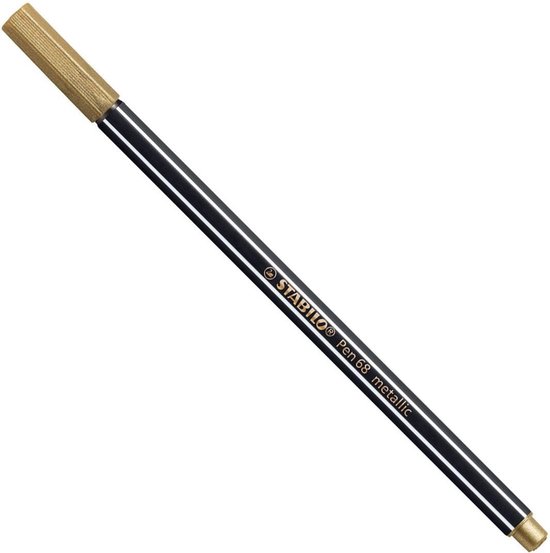 STABILO Pen 68 Metallic - Premium Metallic Viltstift - Metallic Goud - per stuk
