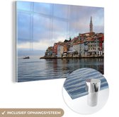 MuchoWow® Glasschilderij 60x40 cm - Schilderij acrylglas - Rovinj Kroatie - Foto op glas - Schilderijen