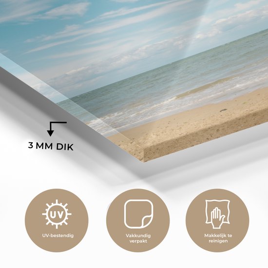 Peinture sur Verre - Plage - Été - Nuages - 60x40 cm - Peintures sur Verre Peintures - Photo sur Glas