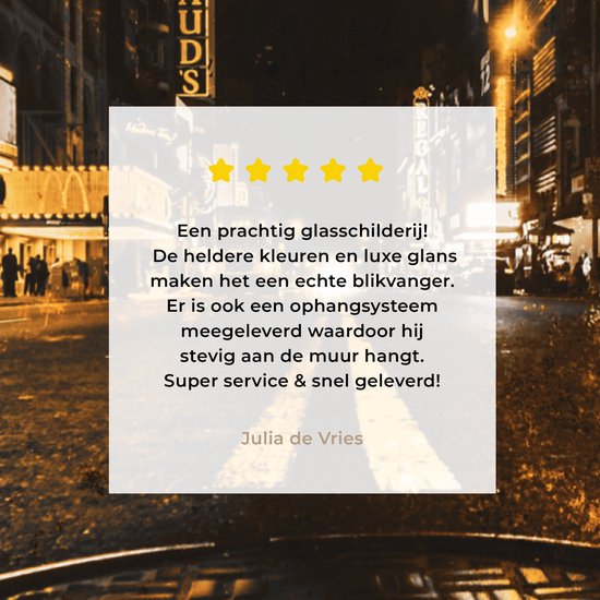 Peinture sur verre - Or - Rues - Amsterdam - 100x150 cm - Peintures en plexiglas