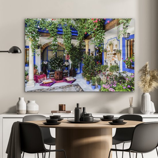 Carré coloré en plexiglas de Cordoue espagnol 90x60 cm - Tirage photo sur Glas (décoration murale en plexiglas)