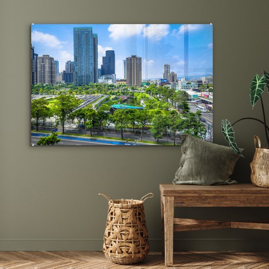 Parc de Garden érable dans le centre-ville près de Taichung à Taiwan Plexiglas 120x80 cm - Tirage photo sur Glas (décoration murale en plexiglas)