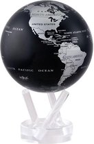 Mova wereldbol op zonne energie Ø 15 cm - Zilver / zwart metalic (SBE)