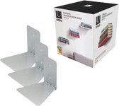Umbra Conceal 3 Pack Bookend - lot de 3 - petit - 14x13,3x13,3cm - argent
