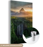MuchoWow® Glasschilderij 40x60 cm - Schilderij acrylglas - Tumpak Sewu waterval in Indonesië - Foto op glas - Schilderijen