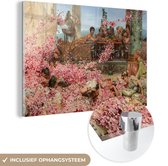 MuchoWow® Glasschilderij 120x80 cm - Schilderij acrylglas - De rozen van Heliogabalus - Lawrence Alma Tadema - Foto op glas - Schilderijen