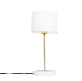 QAZQA Kaso - Moderne Tafellamp - 1 lichts - H 480 mm - Wit - Woonkamer | Slaapkamer | Keuken