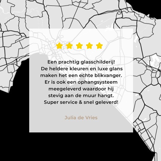 Peinture sur verre - Groningen - Pays- Nederland - Zwart - 20x30 cm - Peintures Plexiglas