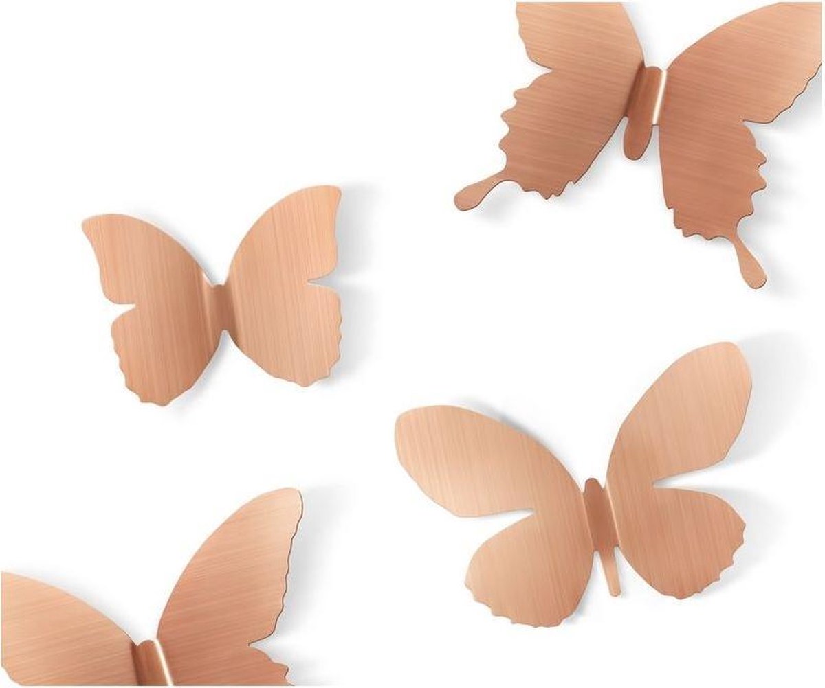 Umbra wanddecoratie vlinder Mariposa metaal - Koper | bol.com