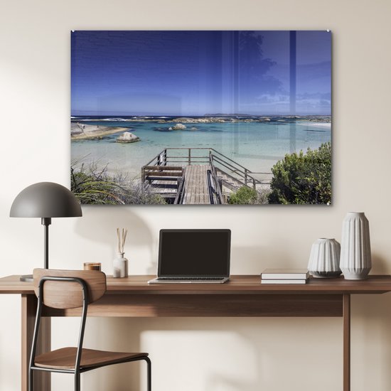 Beach Australia Glass 90x60 cm - Tirage photo sur verre (décoration murale en plexiglas)