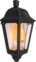 QAZQA Iessie - Klassieke Wand lantaarn voor buiten - 1 lichts - L 220 mm - Zwart - Buitenverlichting