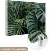 MuchoWow® Glasschilderij 30x20 cm - Schilderij acrylglas - Planten - Jungle - Bladeren - Tropisch - Foto op glas - Schilderijen