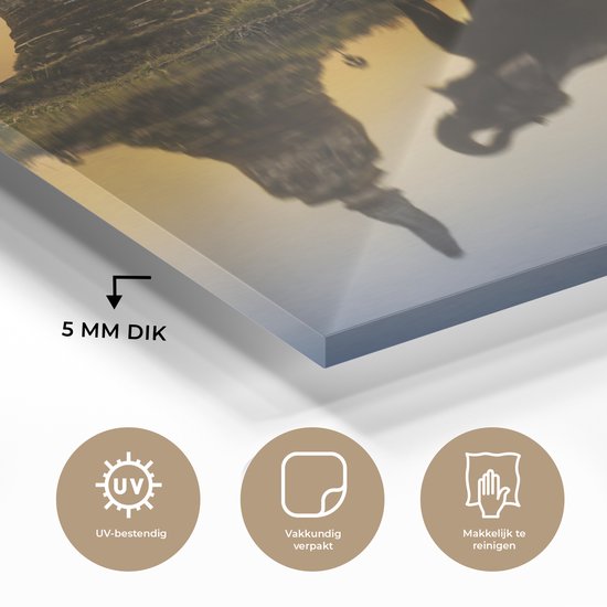 Peinture sur Verre - Coucher de Soleil en Thaïlande - 80x60 cm - Peintures sur Verre Peintures - Photo sur Glas