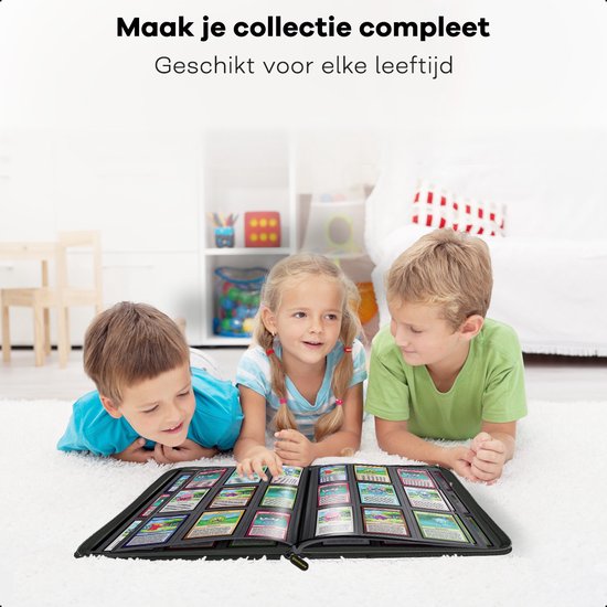 BILIPLE 4 stuks verzamelkaartenopbergdoos, 13760 kaartenhouder met 48 kleurrijke scheidingsbladen, zwarte kartonnen opbergdoos, kaartenverzameldoos voor TCG/Magic/MTG opbergbox