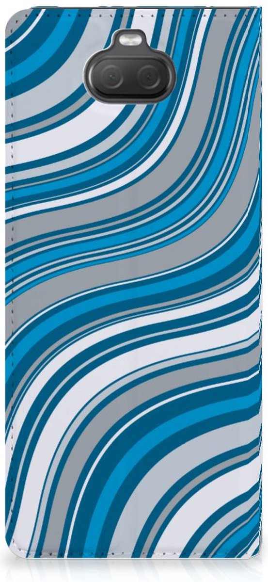 Sony Xperia 10 Hoesje met Magneet Waves Blue