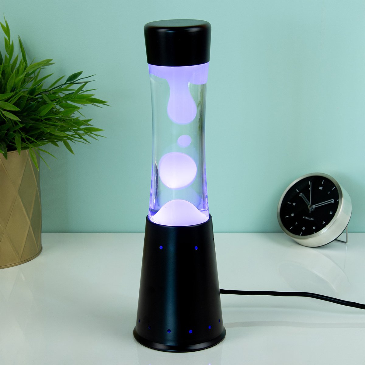 Led lavalamp - Zwart van Fisura