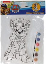 Johntoy PAW Patrol schilderen canvas set Chase met penseel en verf.