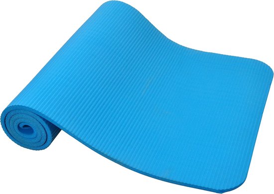Fitvids Multifunctional 1/2 Inch Extra Thick High Density Anti-Tear Exercise Yoga Mat with Carrying Strap and Yoga Blocks, Gray