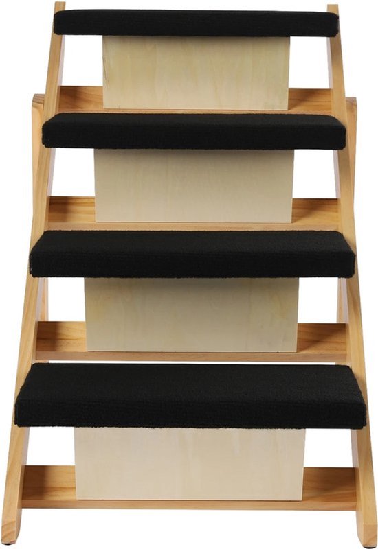 Huisdierentrap, antislip trap voor kleine huisdieren, 4 treden helling