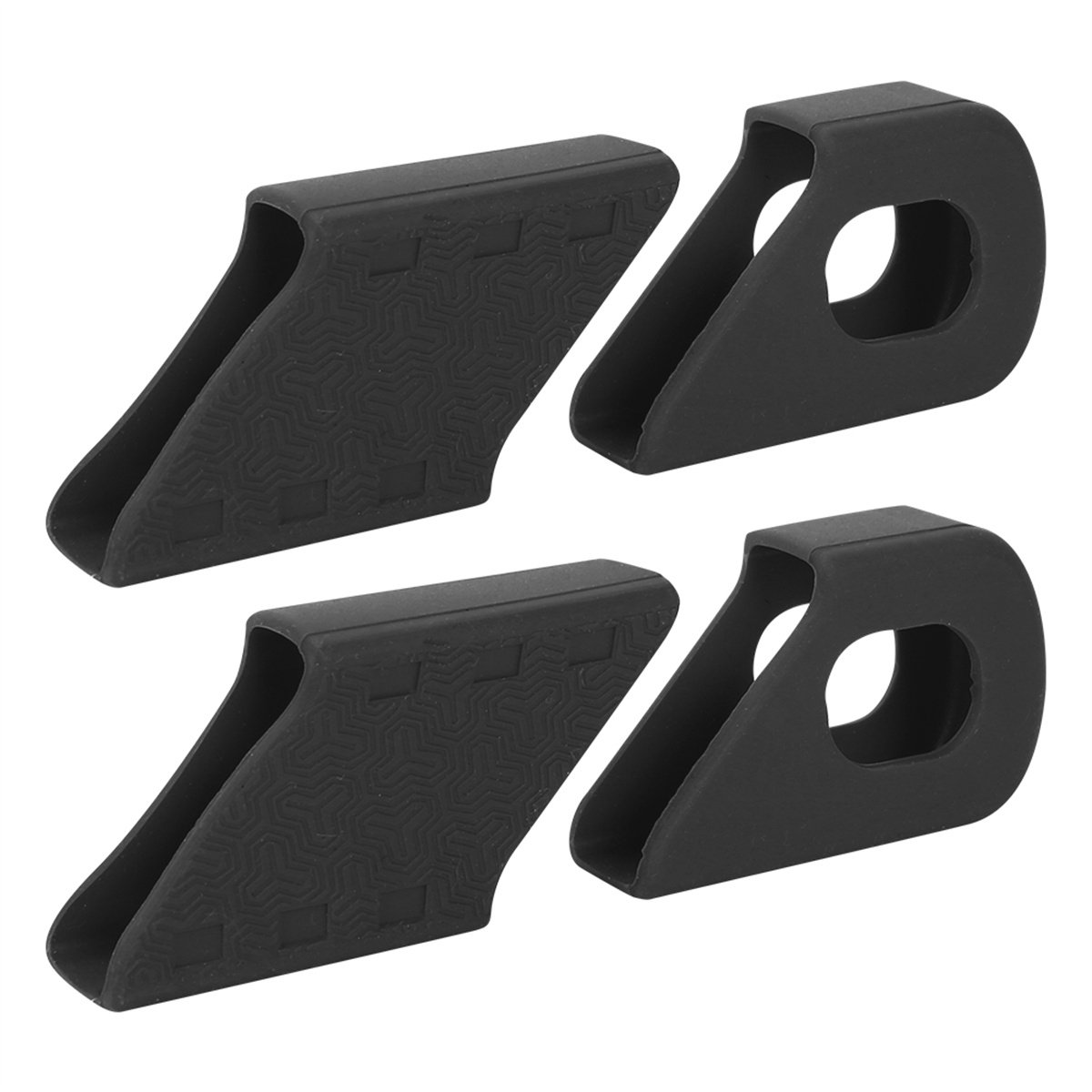 Silicone Fiets Crankbeschermers - Schokbestendige Bescherming - Anti-Kras & Hittebestendig - Voor Mountainbikes & Racefietsen - Zwart - 4 stuks