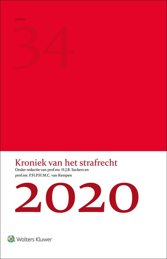 Kroniek van het strafrecht 2020 - cover
