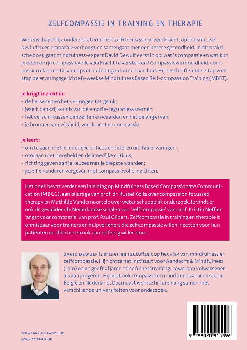Zelfcompassie in training en therapie - back cover