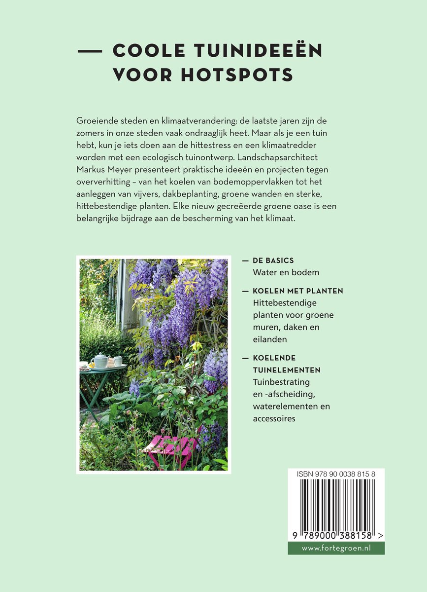 De koele tuinoase - back cover