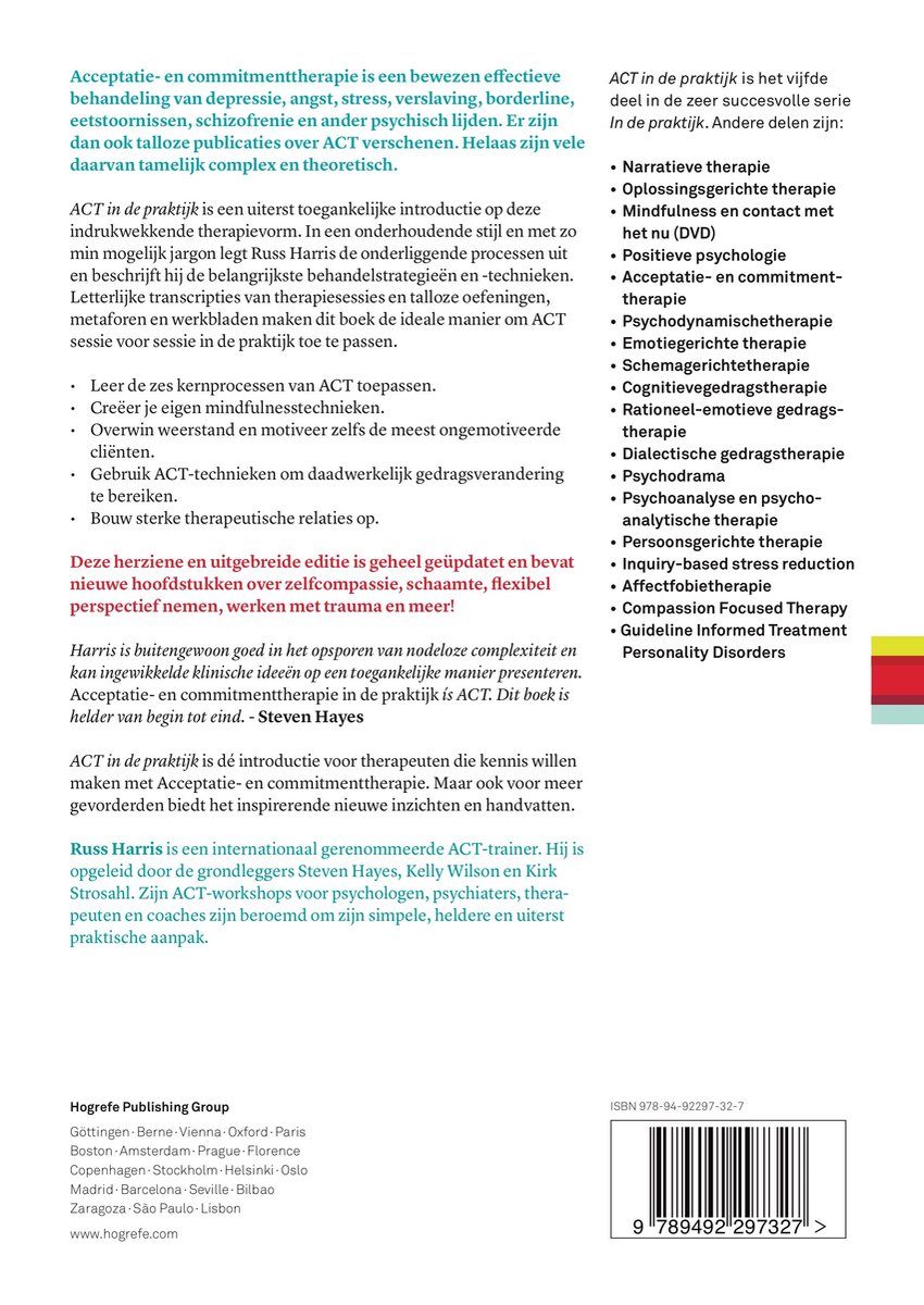 ACT in de praktijk - back cover