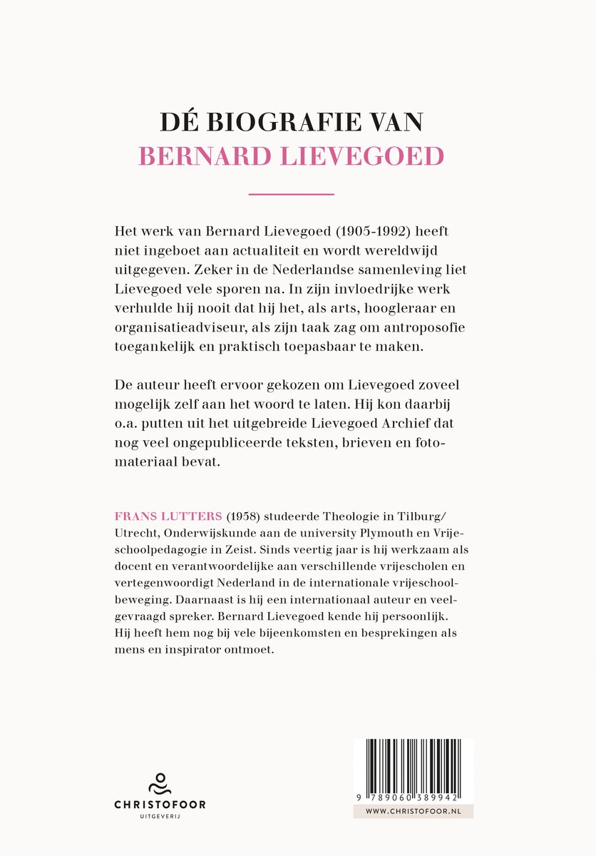Bernard Lievegoed - back cover
