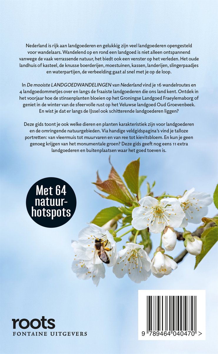 Roots wandelgids 5 - De mooiste landgoedwandelingen van Nederland - back cover