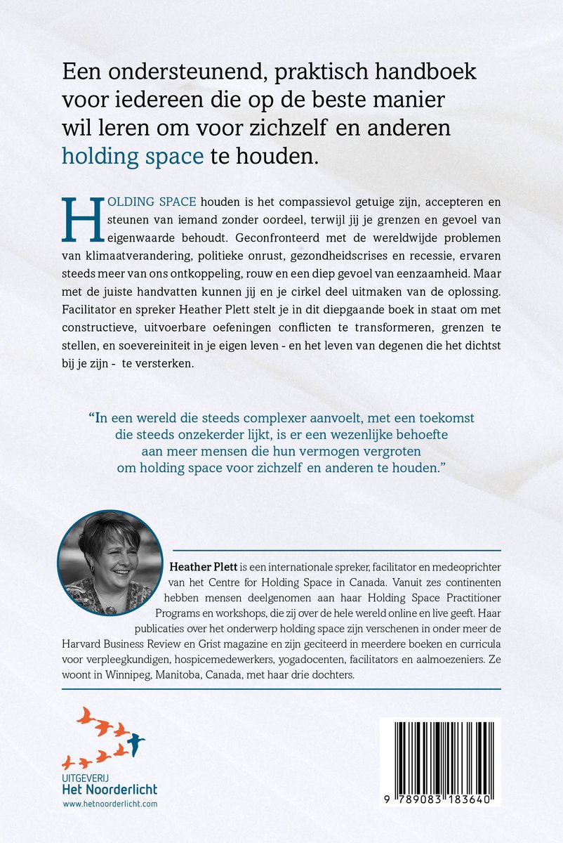 De kunst van Holding Space - back cover