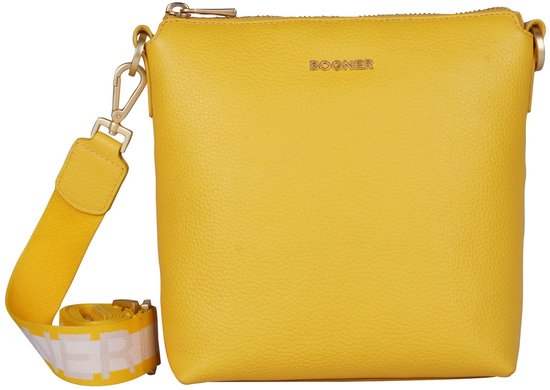 Bogner Cuir Sac à épaule bandoulière Andermatt Flavia Shoulderbag Yellow Jaune