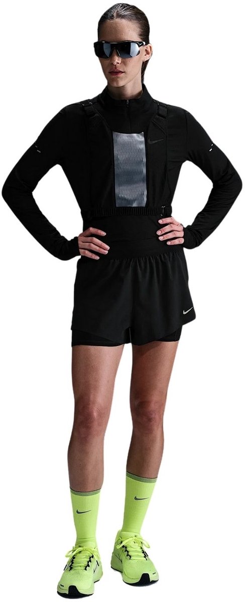 Nike Swift Dri-Fit 2 in 1 Sportshort Dames M Zwart