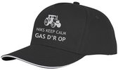 Boeren Pet - Niks keep kalm gas dr op - Premium Fit - Cap - Verstelbaar - Unisex - Kado
